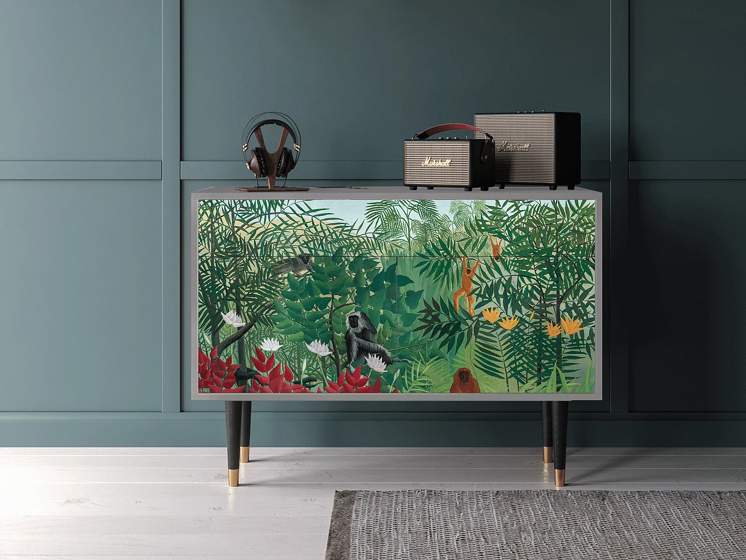 Buffet - 115x85x48 cm - BS4 - Jungles in Paris, Gris