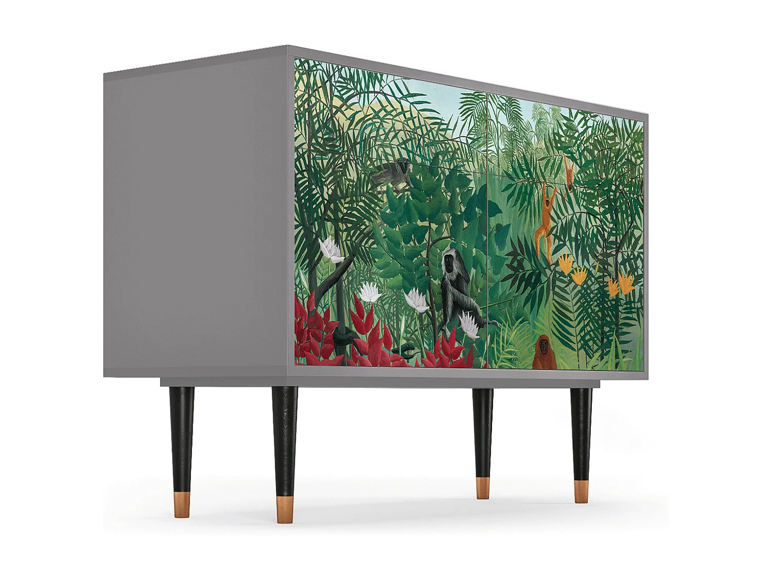 Credenza - 115x85x48 cm - BS4 - Jungles in Paris, Grigio