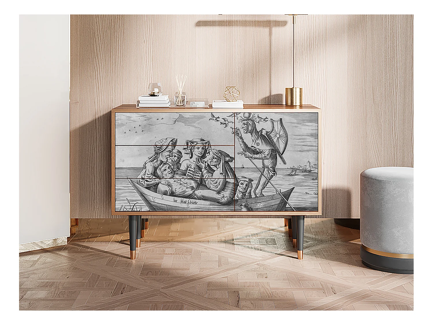 Buffet - 115х84х41 cm - S3 - Blau Schuyte, Noyer