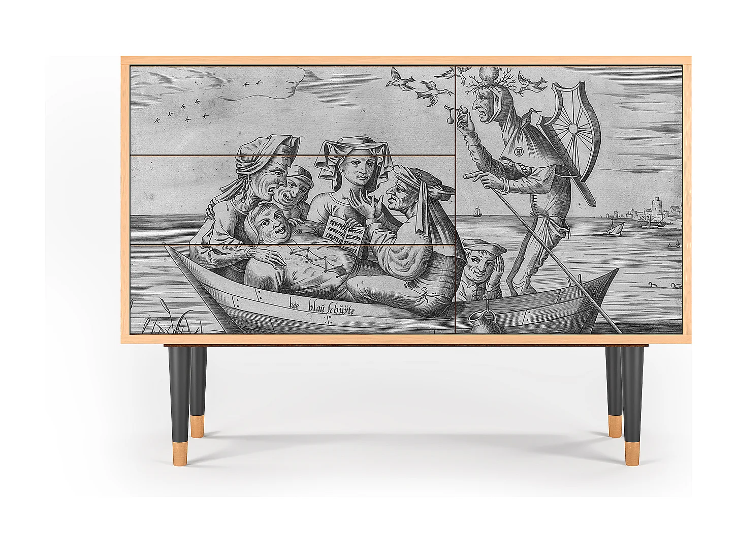 Sideboard - 115х84х41 cm - S3 - Blau Schuyte, Walnuss