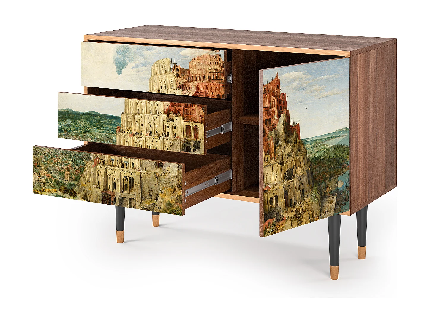 Buffet - 115х84х41 cm - S3 - Elder The Tower, Noyer