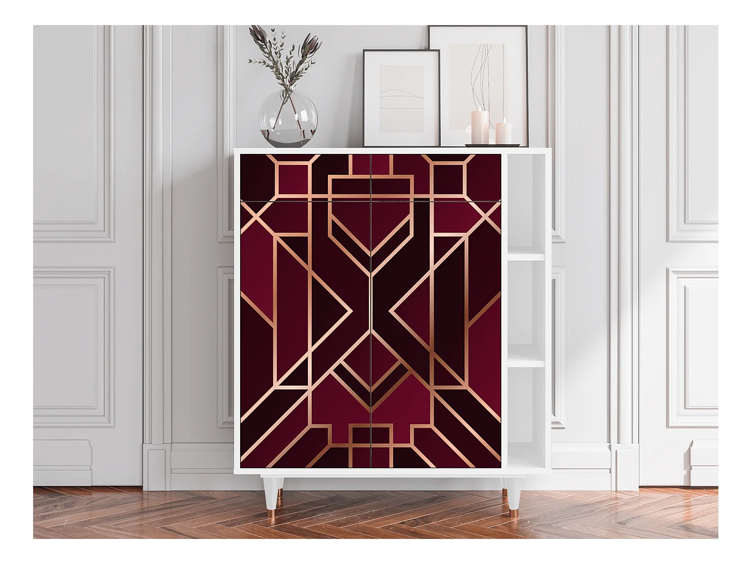 Credenza - 96х110х41 cm - BS6 - Burgundy Jewelery, Bianco