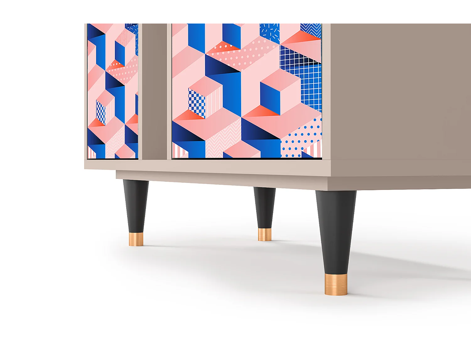 Buffet - 94х96х41 cm - BS5 - Pinky Squares, Latte