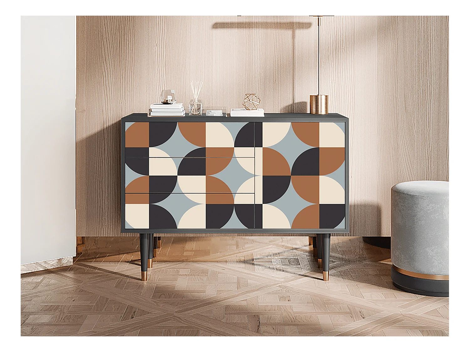 Buffet - 115х84х41 cm - S3 - Brown Sensation, Anthracite