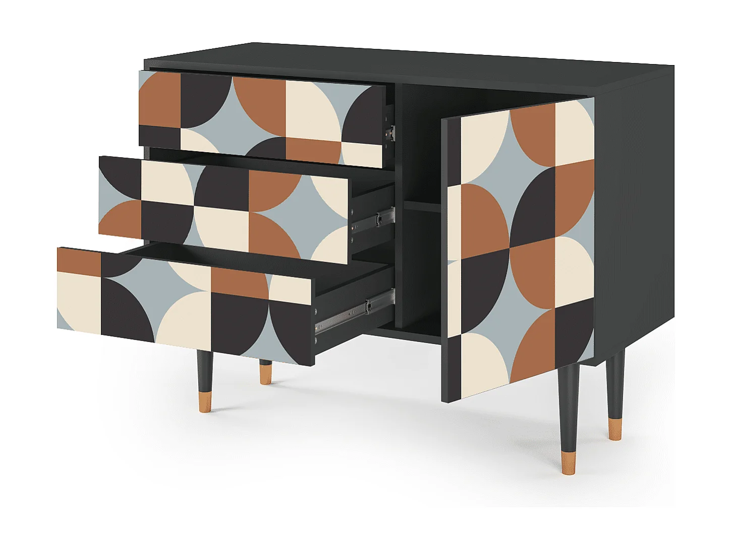 Sideboard - 115х84х41 cm - S3 - Brown Sensation, Anthrazit