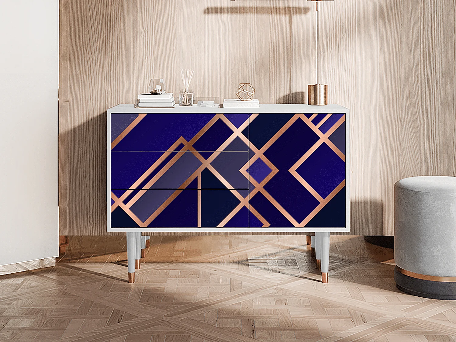 Buffet - 115х84х41 cm - S3 - Aquamarine Getsby, Blanc