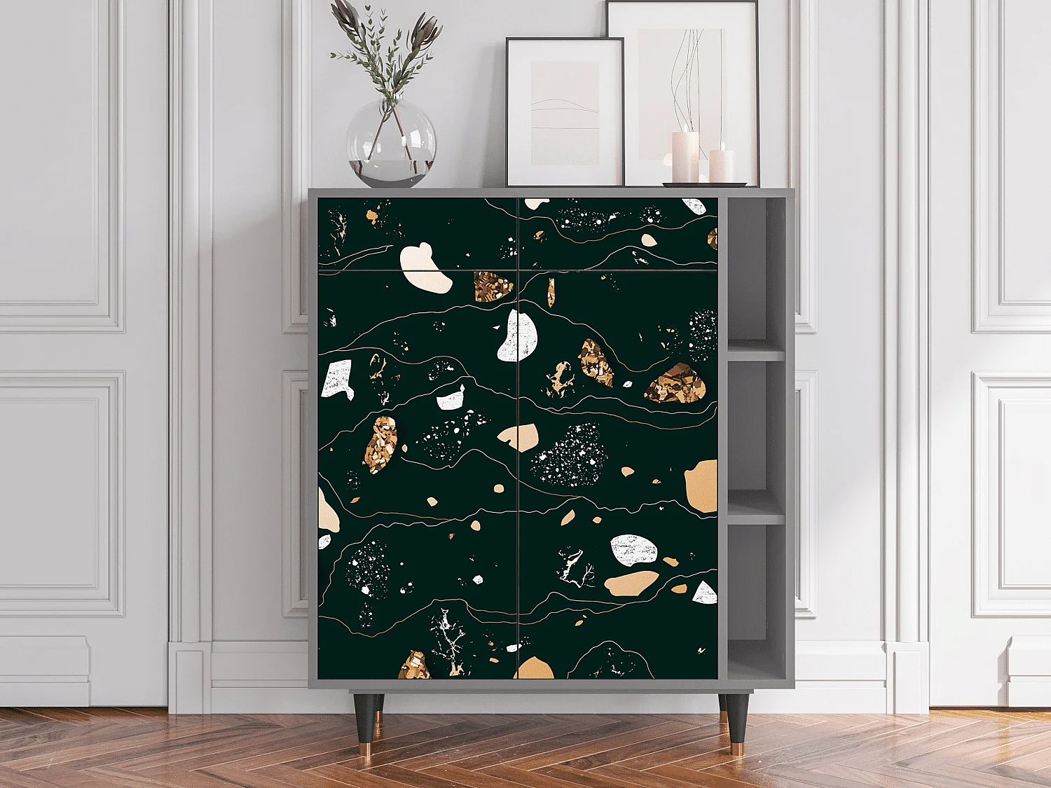 Dressoir - 96х110х41 cm - BS6 - Space Rocks, Grijs