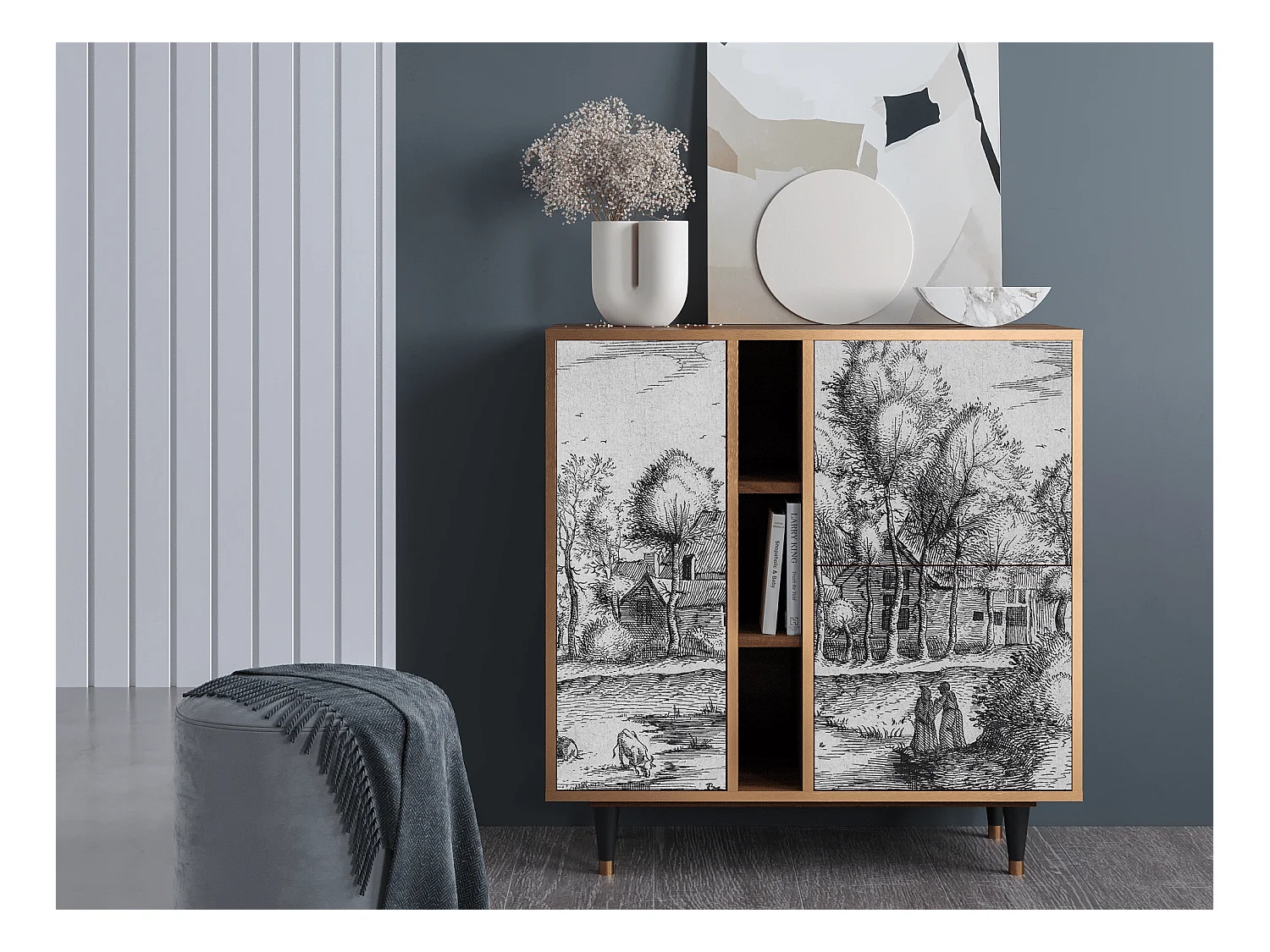 Buffet - 94х96х41 cm - BS5 - A Pond, Noyer