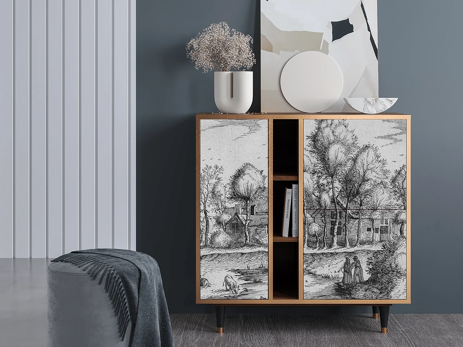 Dressoir - 94х96х41 cm - BS5 - A Pond, Walnoot