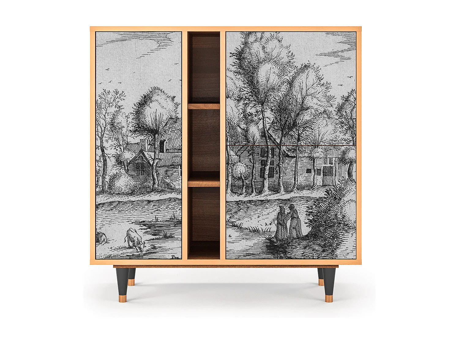 Dressoir - 94х96х41 cm - BS5 - A Pond, Walnoot