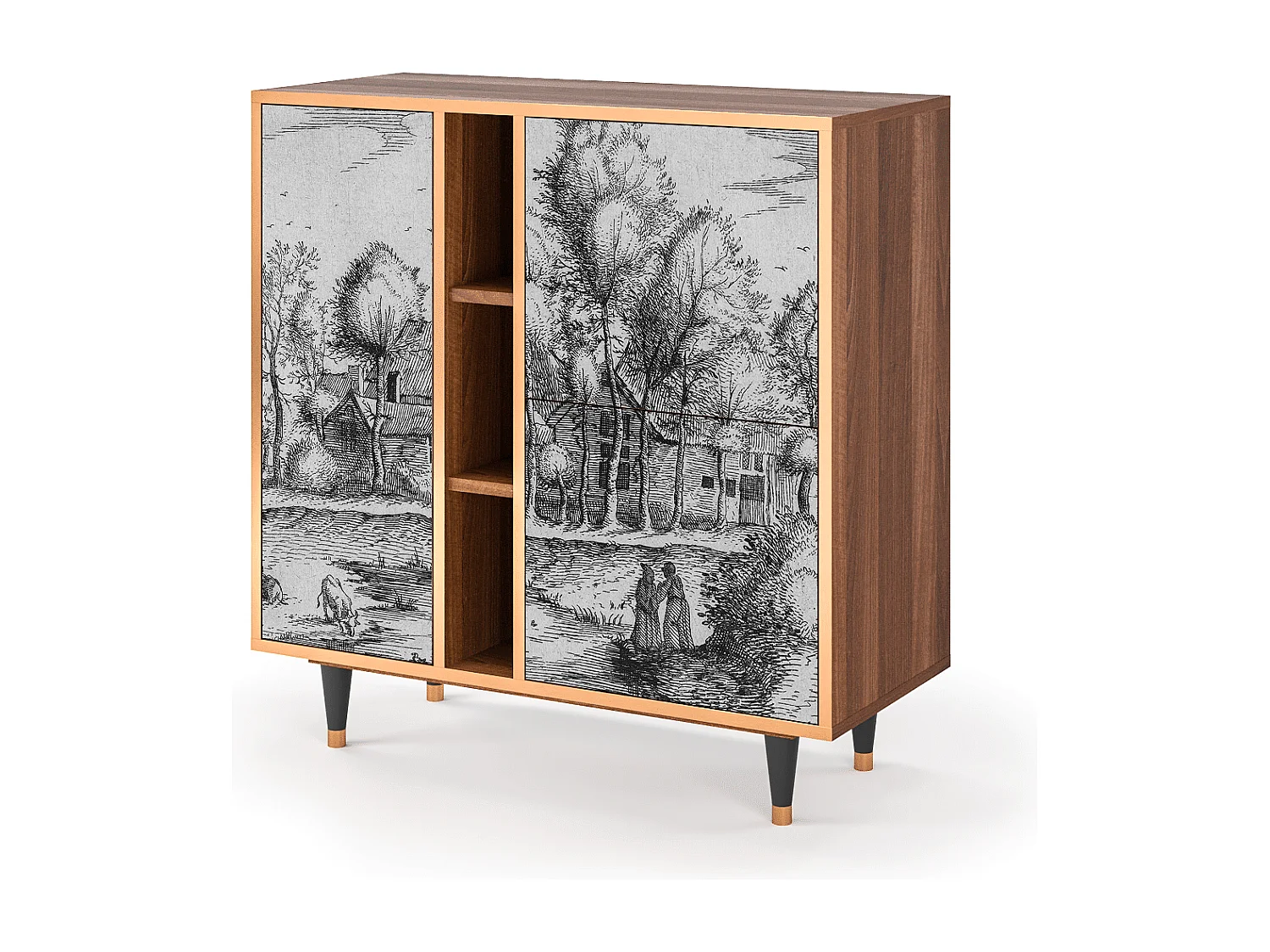 Dressoir - 94х96х41 cm - BS5 - A Pond, Walnoot