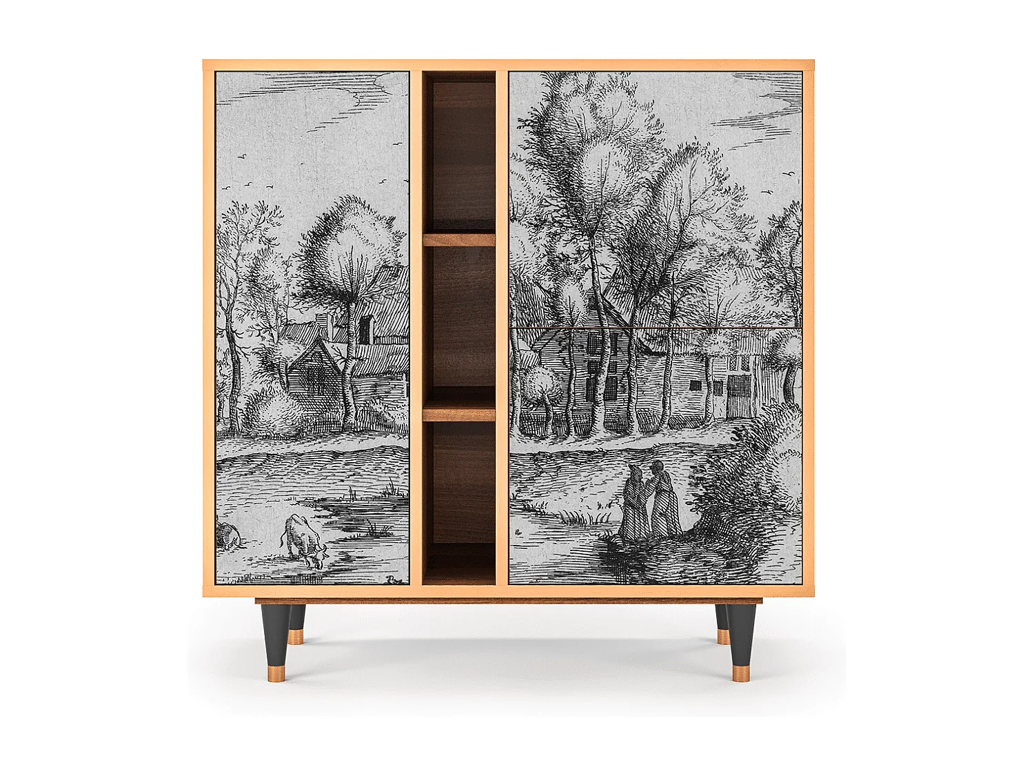 Buffet - 94х96х41 cm - BS5 - A Pond, Noyer