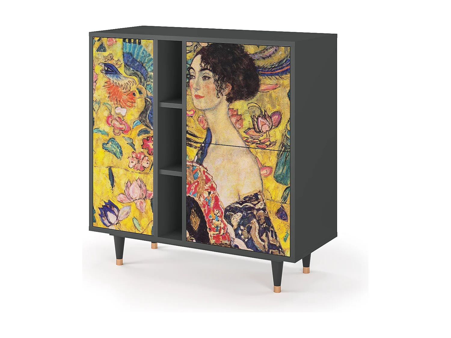 Buffet - 94х96х41 cm - BS5 - Lady with Fan by Klimt, Anthracite