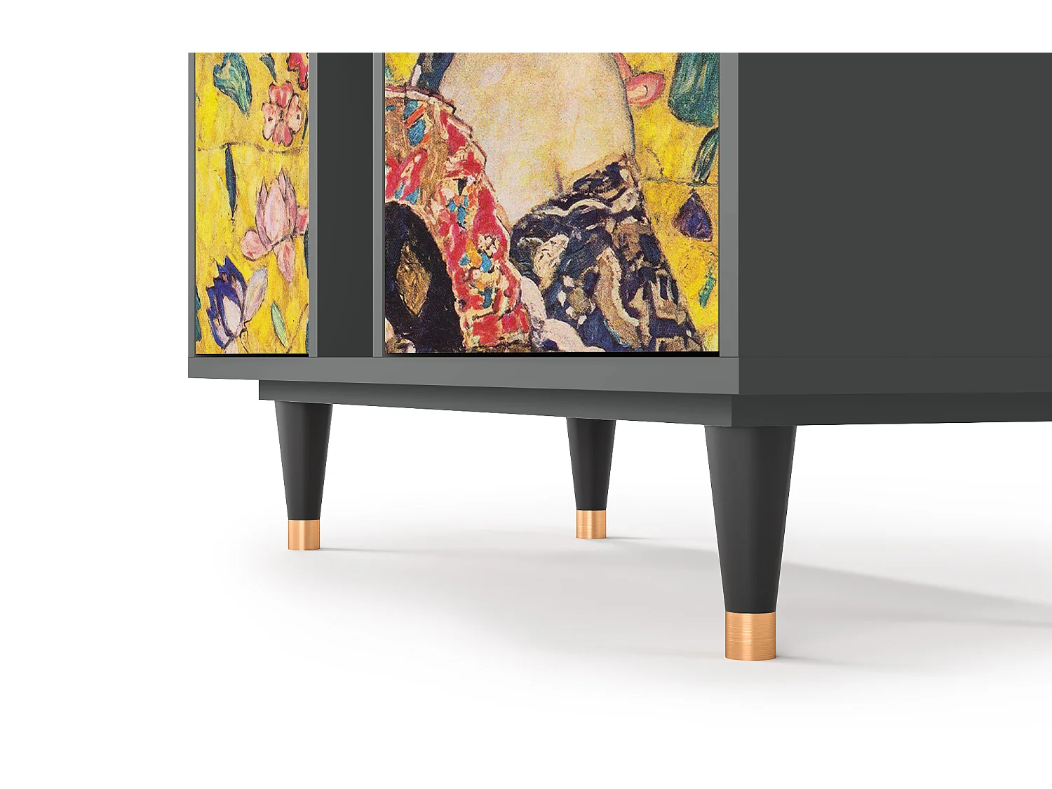 Buffet - 94х96х41 cm - BS5 - Lady with Fan by Klimt, Anthracite