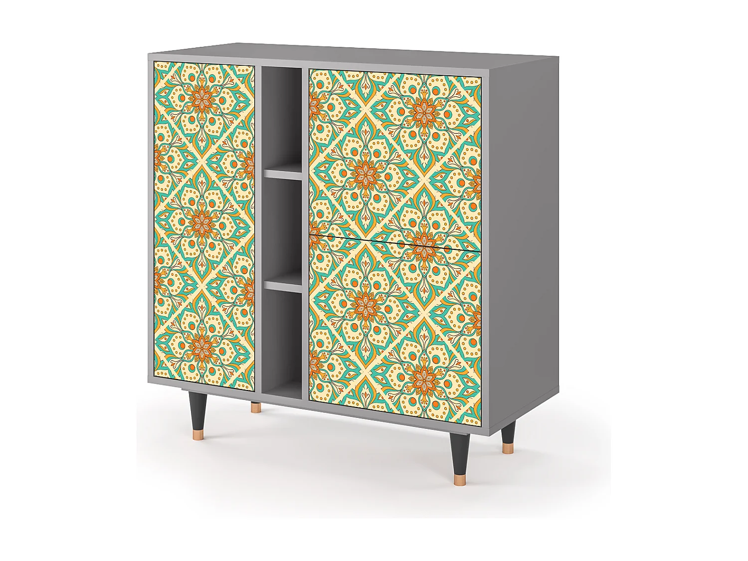 Credenza - 94х96х41 cm - BS5 - Hindu Daisy, Grigio