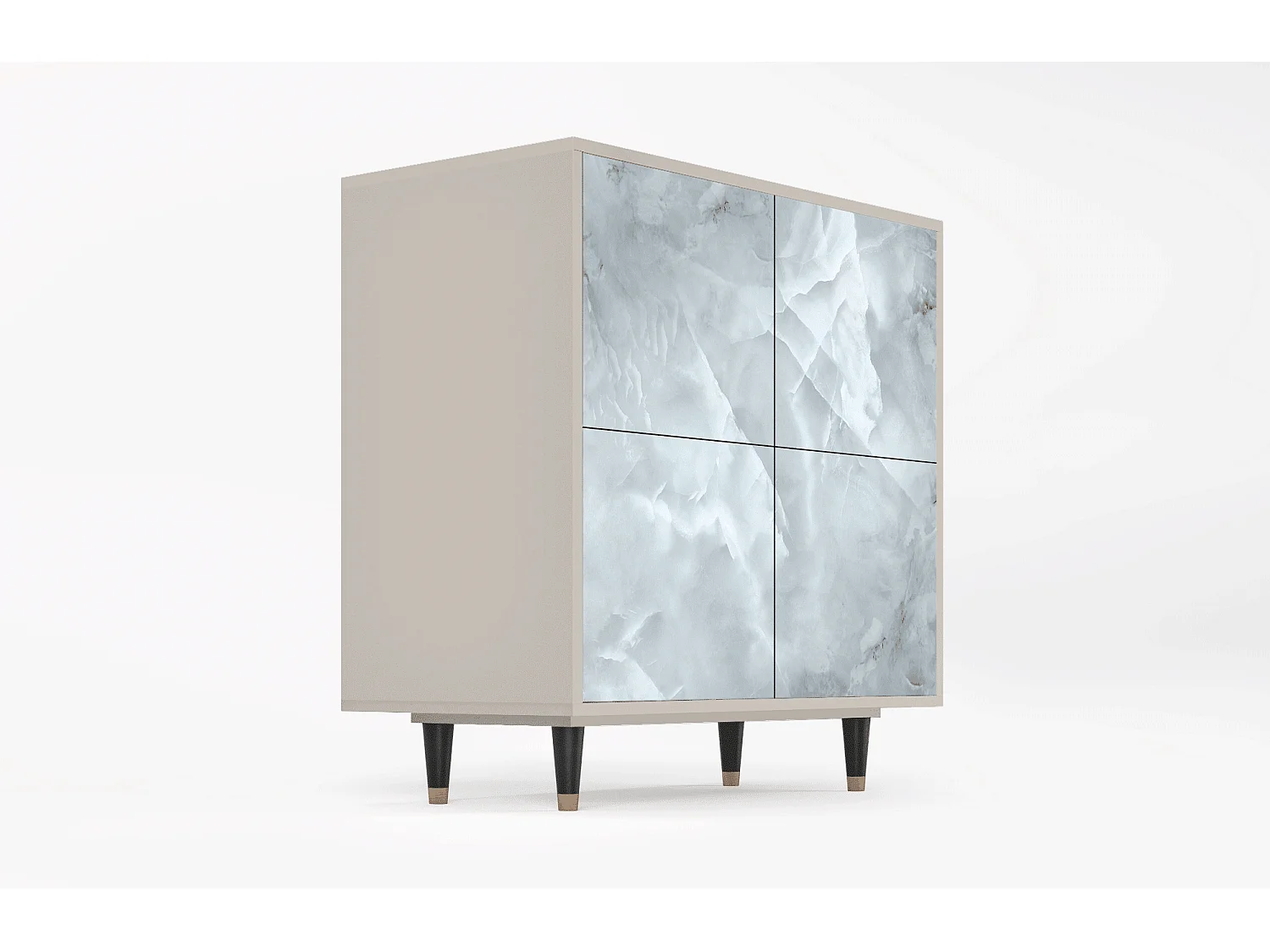 Kredens - 94x96x48 cm - BS3 - The Onyx, Piaskowy