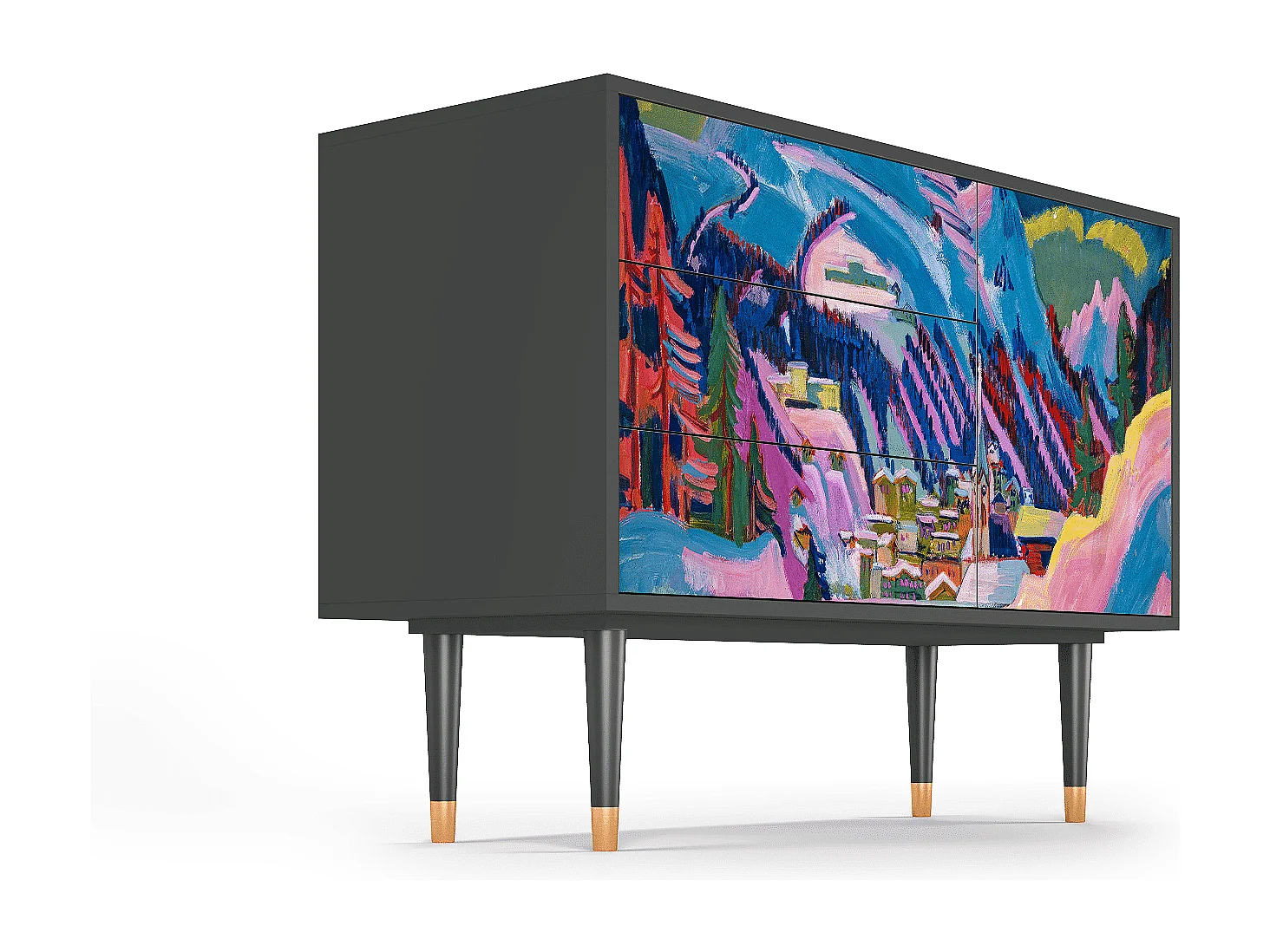 Credenza - 115х84х41 cm - S3 - Davos Winter, Antracite