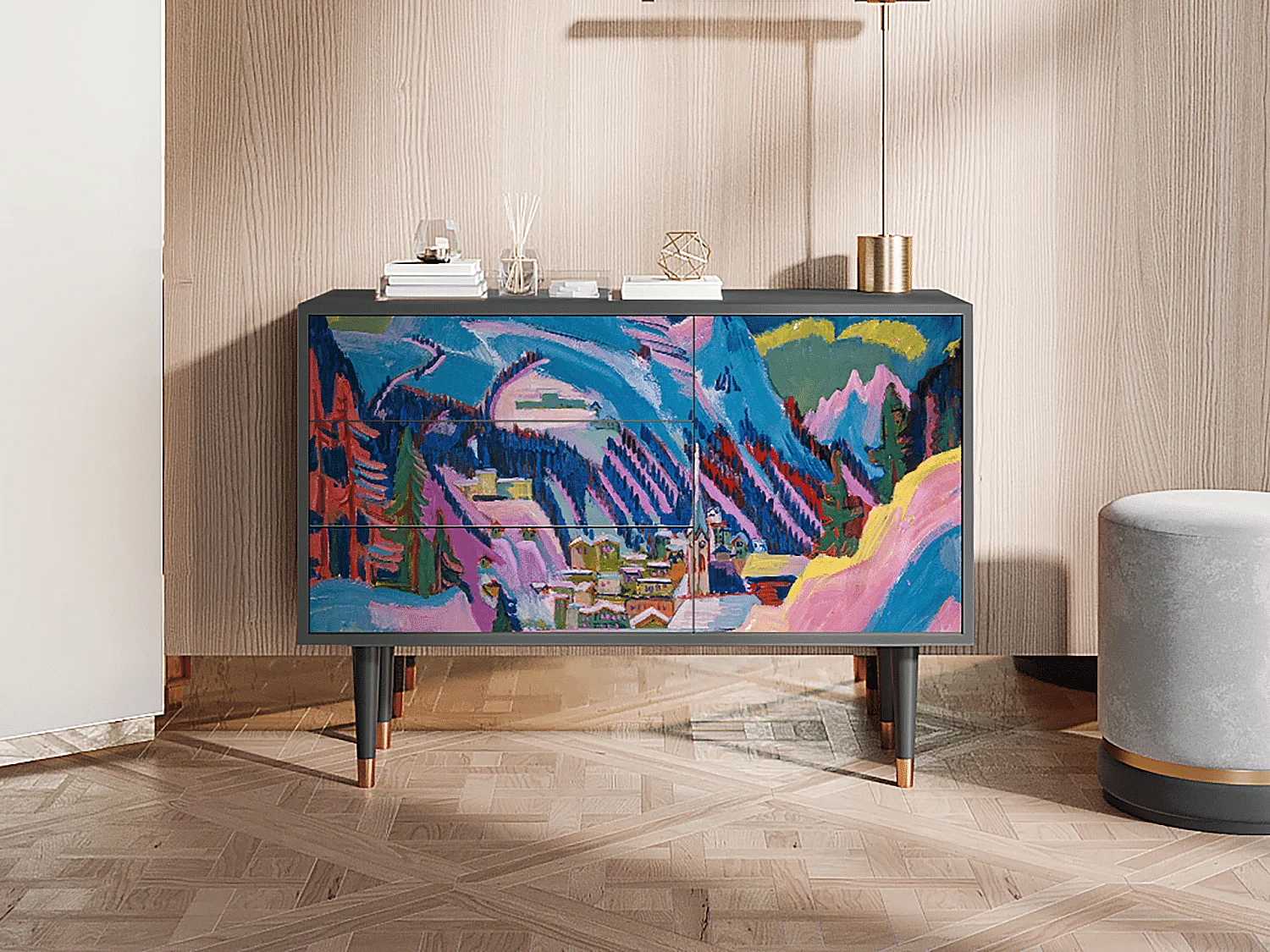 Credenza - 115х84х41 cm - S3 - Davos Winter, Antracite