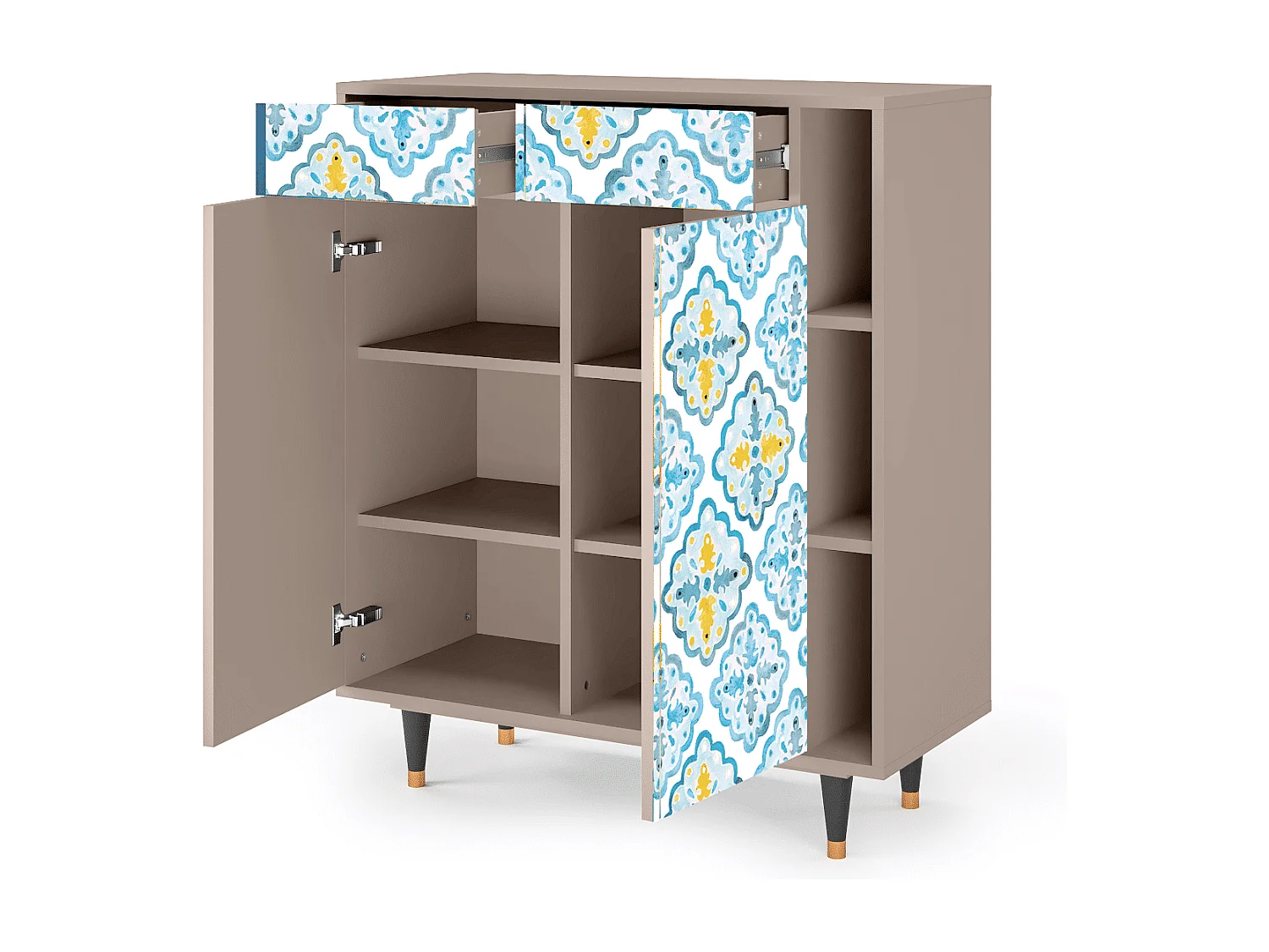 Kredens - 96х110х41 cm - BS6 - Portugese tiles, Latte