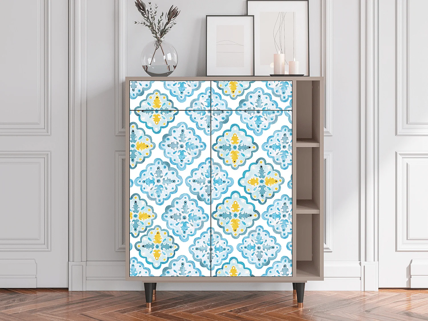 Buffet - 96х110х41 cm - BS6 - Portugese tiles, Latte