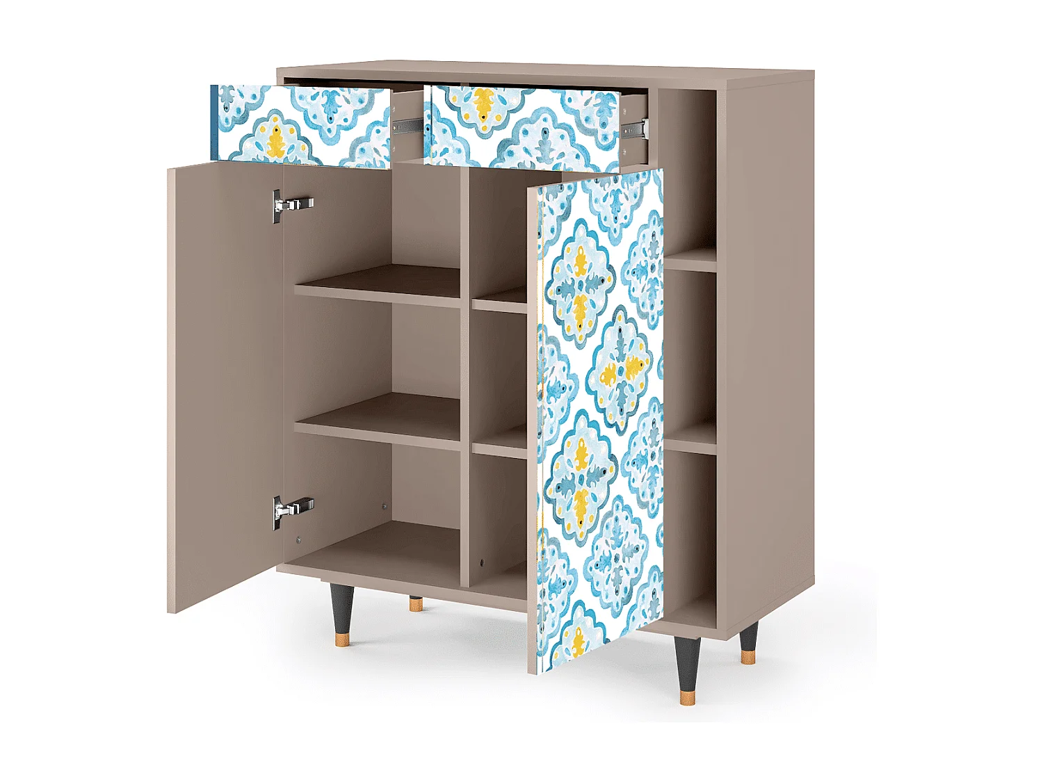 Kredens - 96х110х41 cm - BS6 - Portugese tiles, Latte