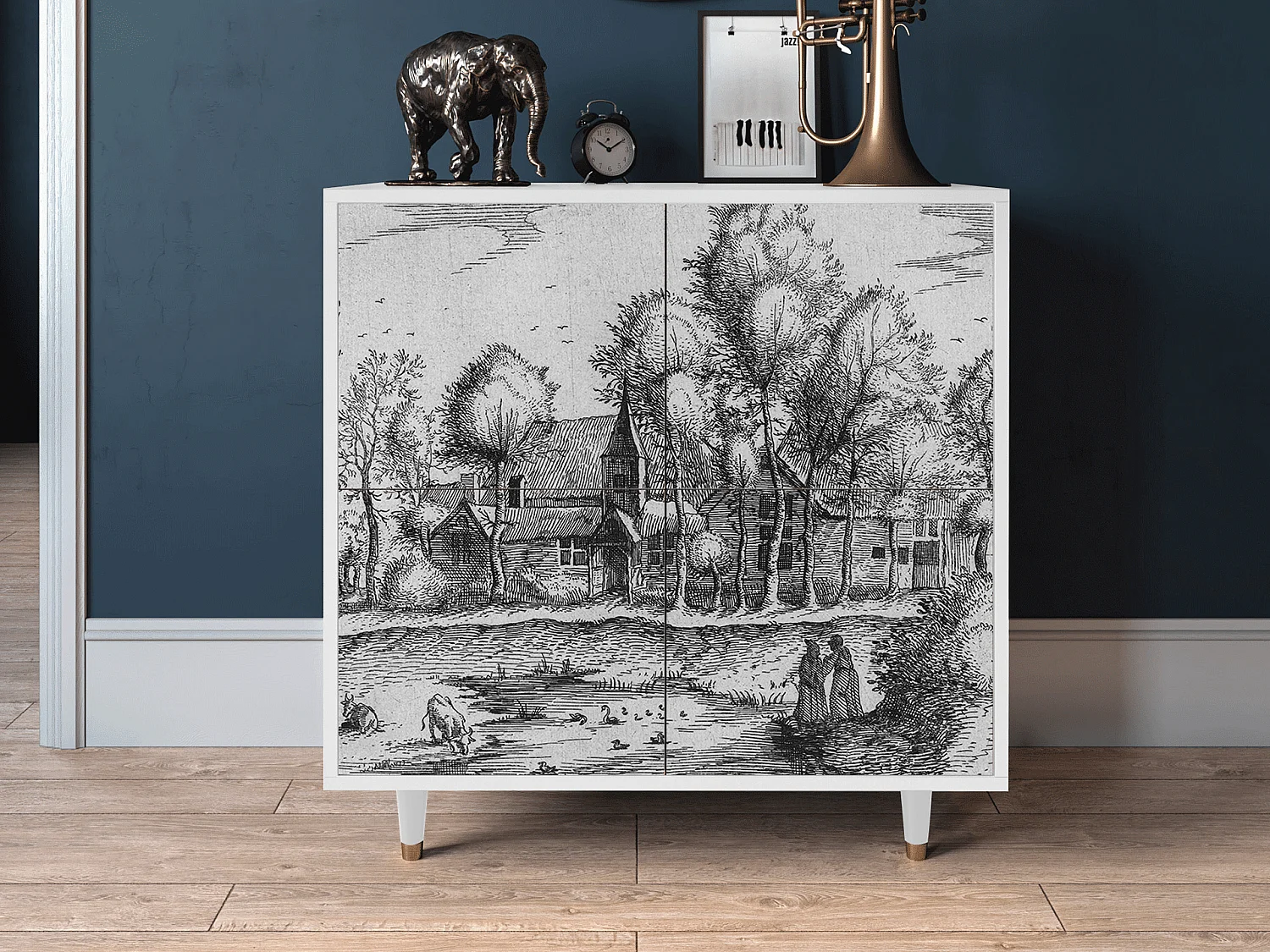 Buffet - 94x96x48 cm - BS3 - A Pond, Blanc