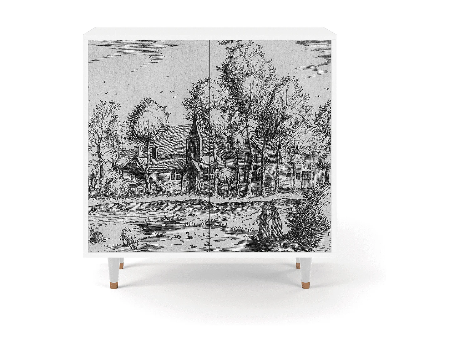 Buffet - 94x96x48 cm - BS3 - A Pond, Blanc