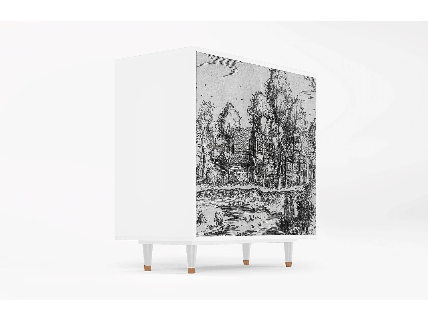 Buffet - 94x96x48 cm - BS3 - A Pond, Blanc