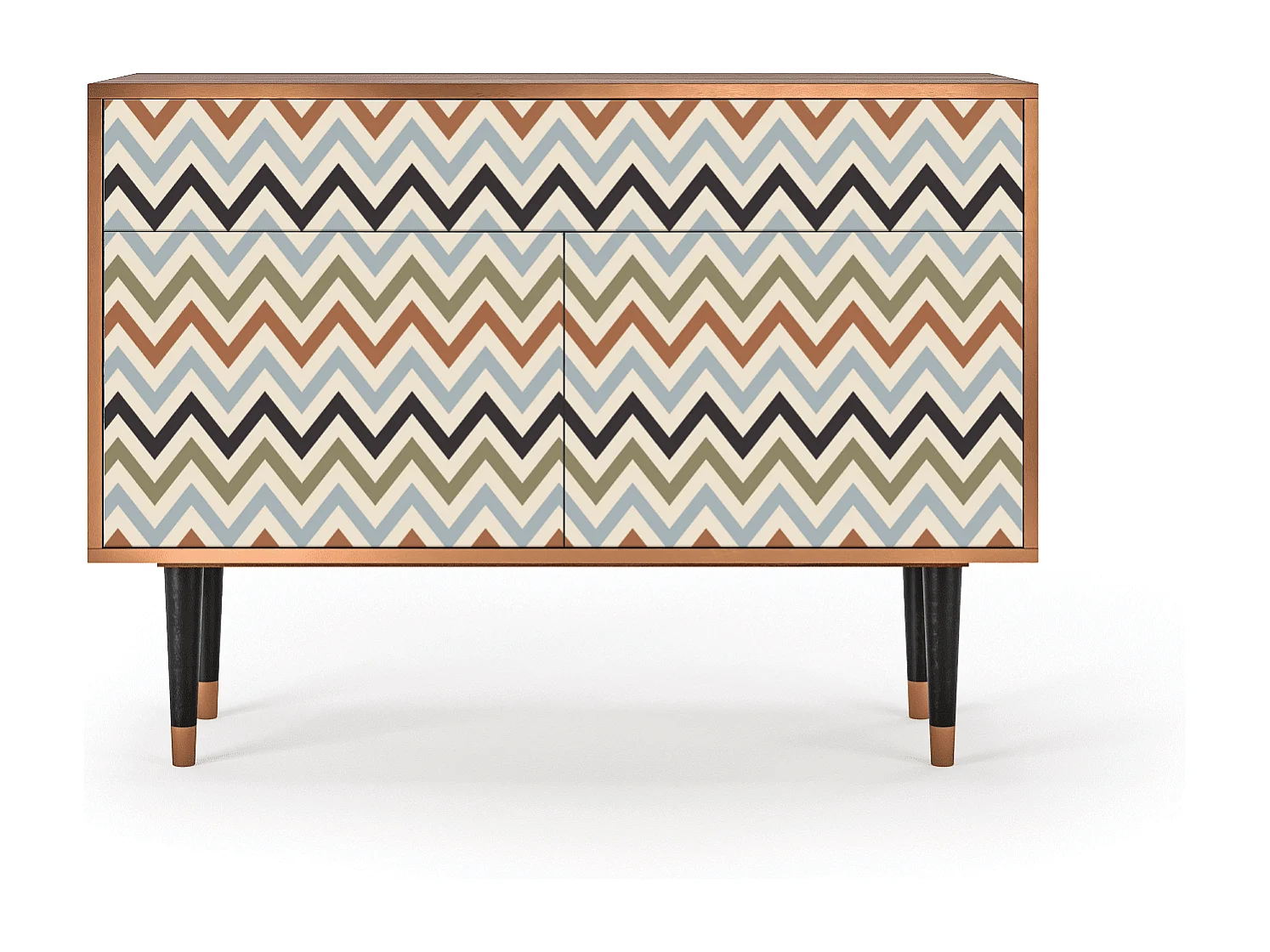 Kredens - 115x85x48 cm - BS4 - Bright Ripple, Orzech