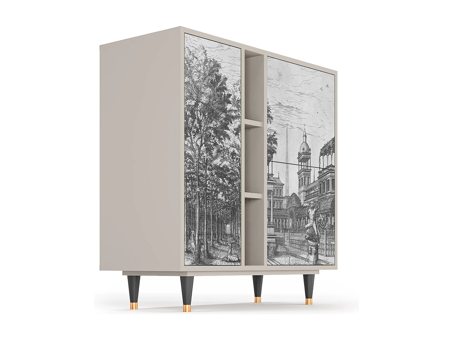 Buffet - 94х96х41 cm - BS5 - View of the Piazza, Sable