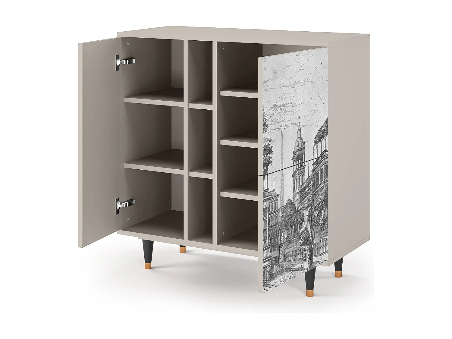 Buffet - 94х96х41 cm - BS5 - View of the Piazza, Sable