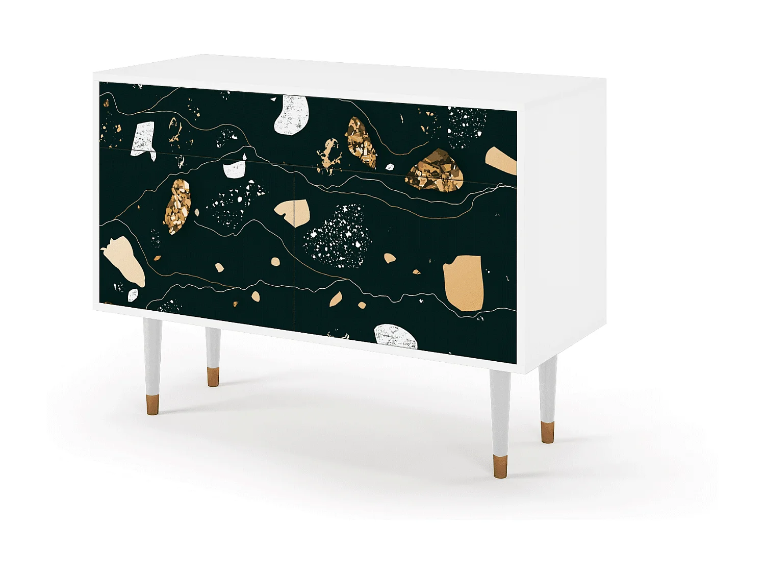 Sideboard - 115x85x48 cm - BS4 - Space Rocks, Weiß