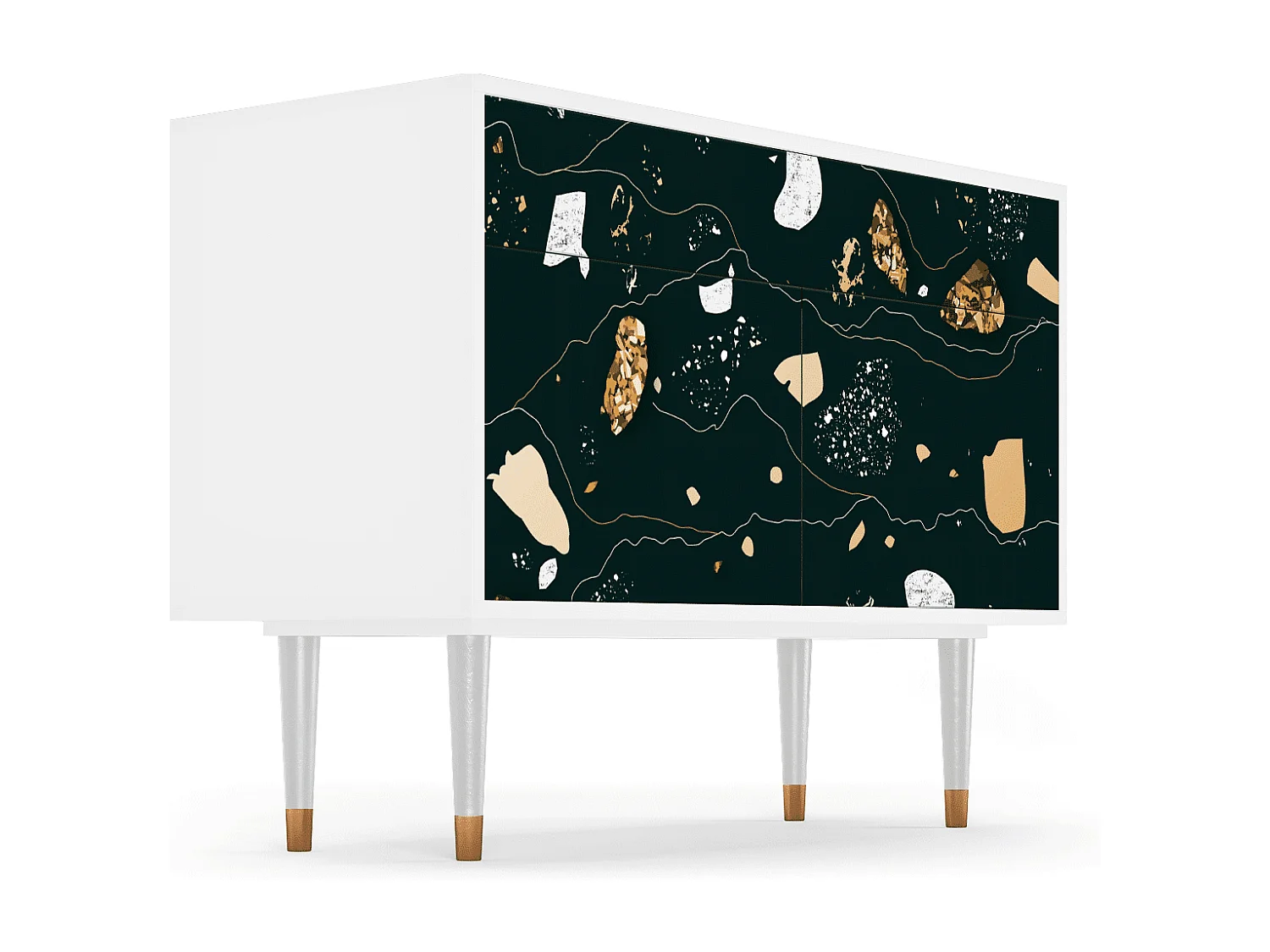 Sideboard - 115x85x48 cm - BS4 - Space Rocks, Weiß