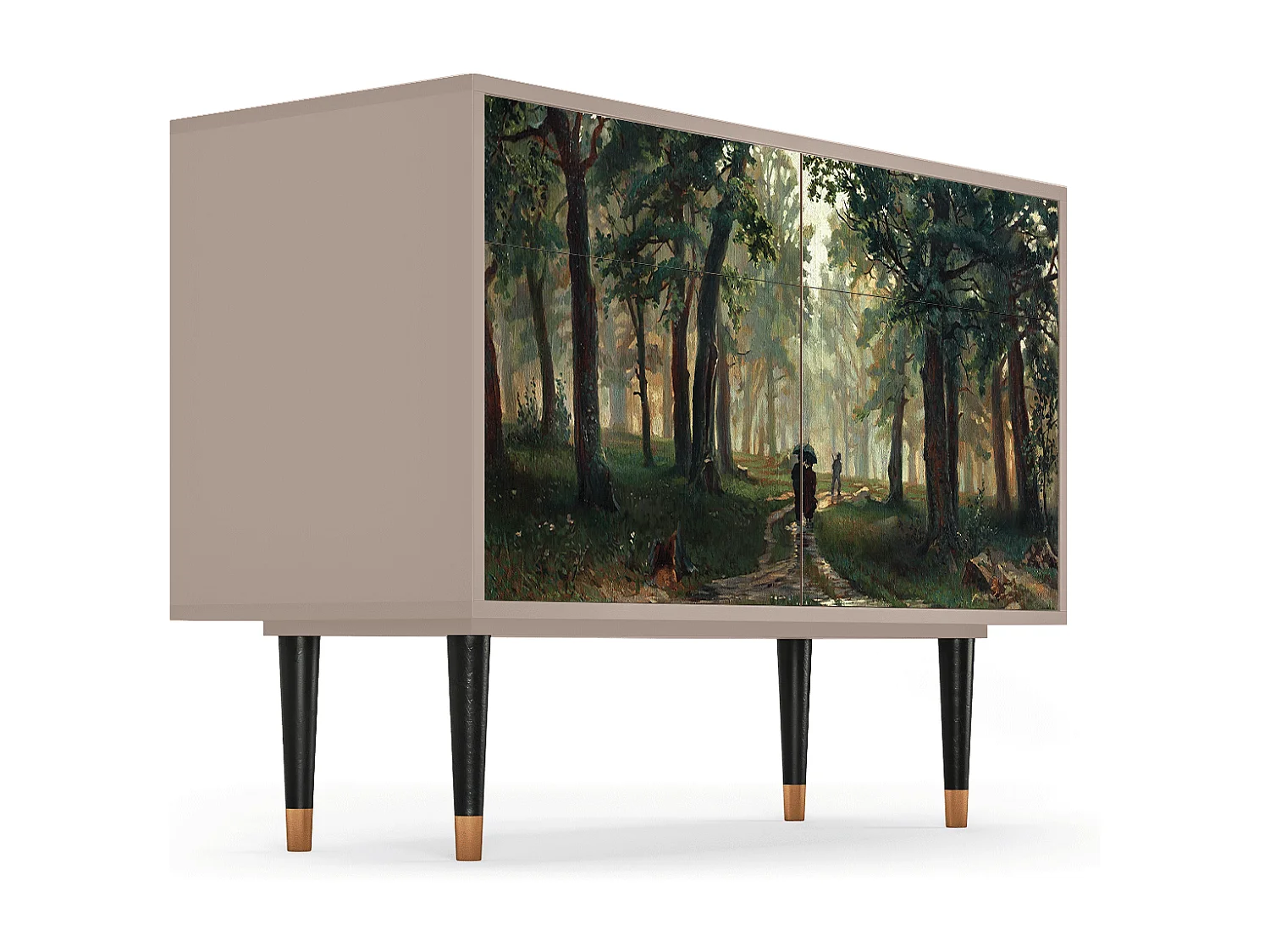 Kredens - 115x85x48 cm - BS4 -  Rain in the Oak Forest, Latte