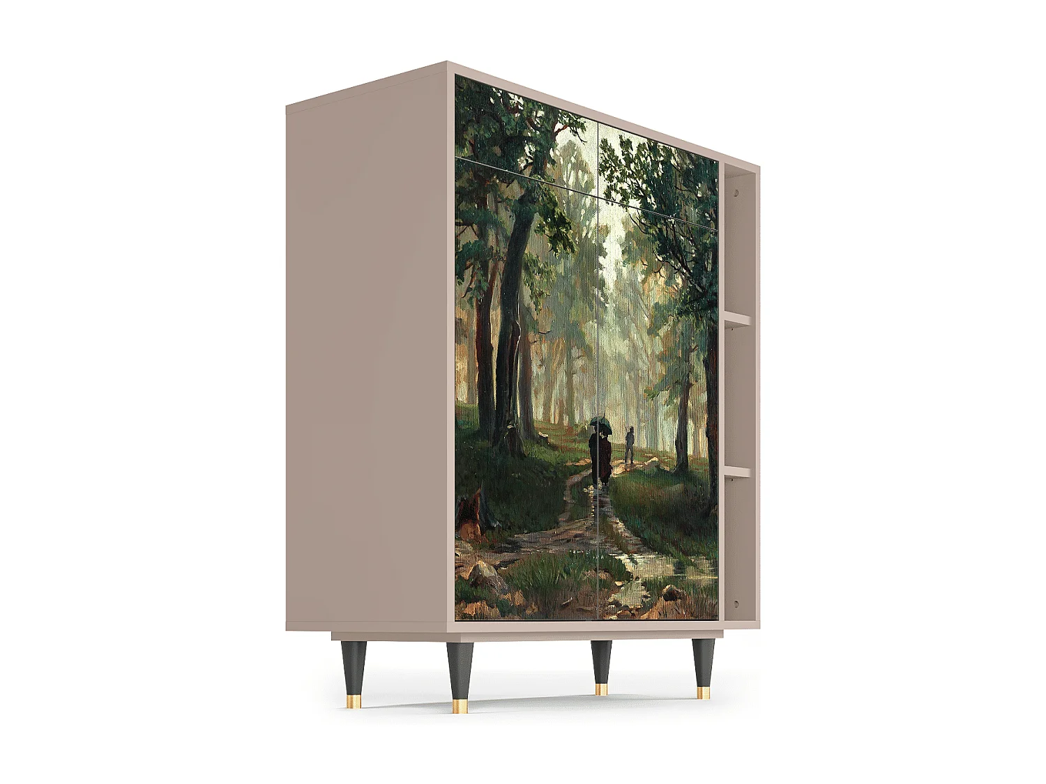 Credenza - 96х110х41 cm - BS6 -  Rain in the Oak Forest, Latte