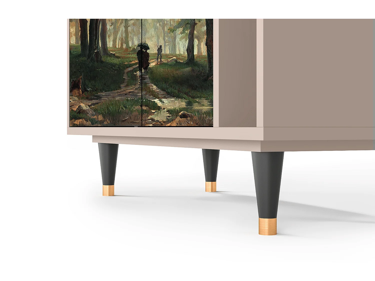 Kredens - 96х110х41 cm - BS6 -  Rain in the Oak Forest, Latte