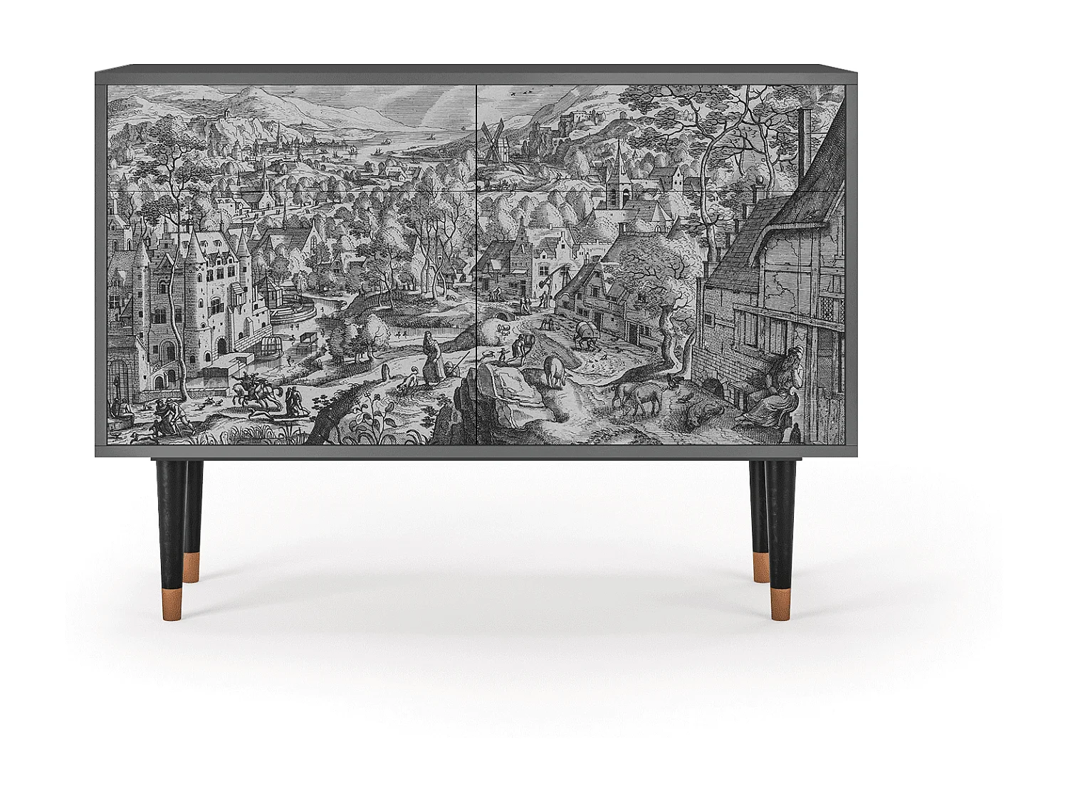 Buffet - 115x85x48 cm - BS4 - Bird Dropping, Anthracite