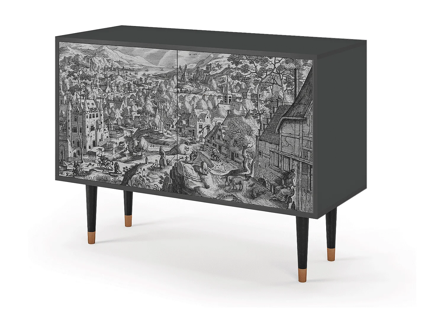 Buffet - 115x85x48 cm - BS4 - Bird Dropping, Anthracite
