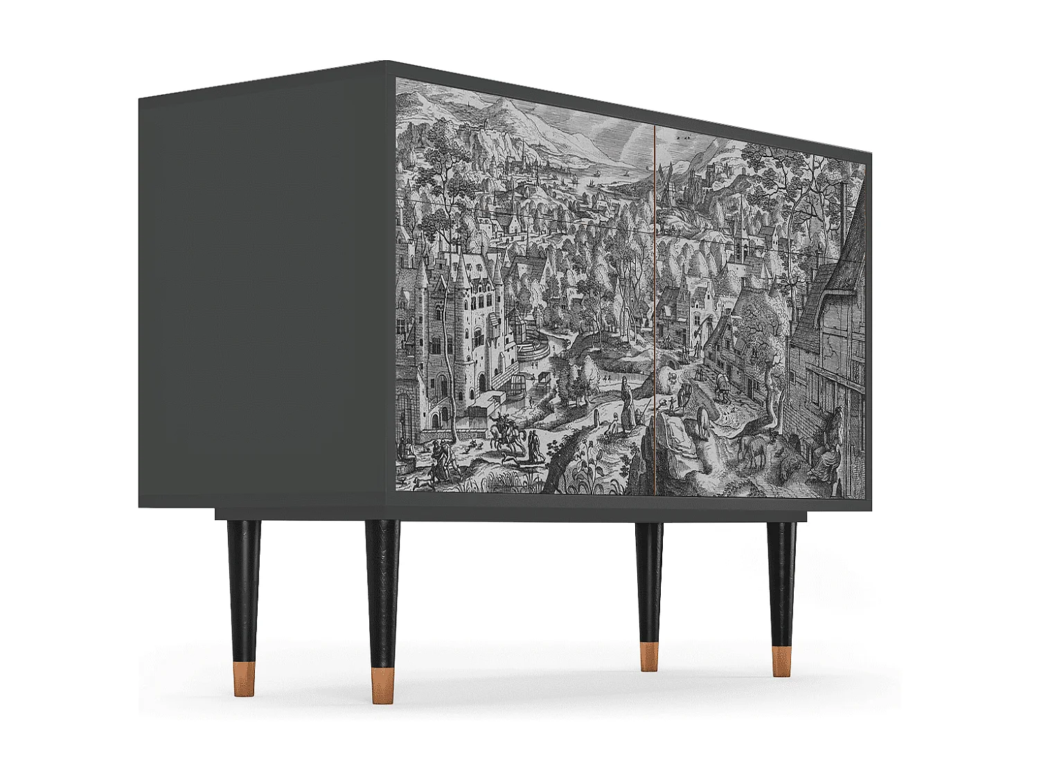 Buffet - 115x85x48 cm - BS4 - Bird Dropping, Anthracite