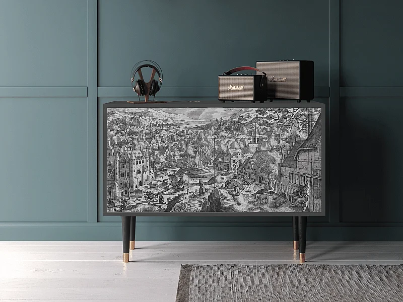 Buffet - 115x85x48 cm - BS4 - Bird Dropping, Anthracite