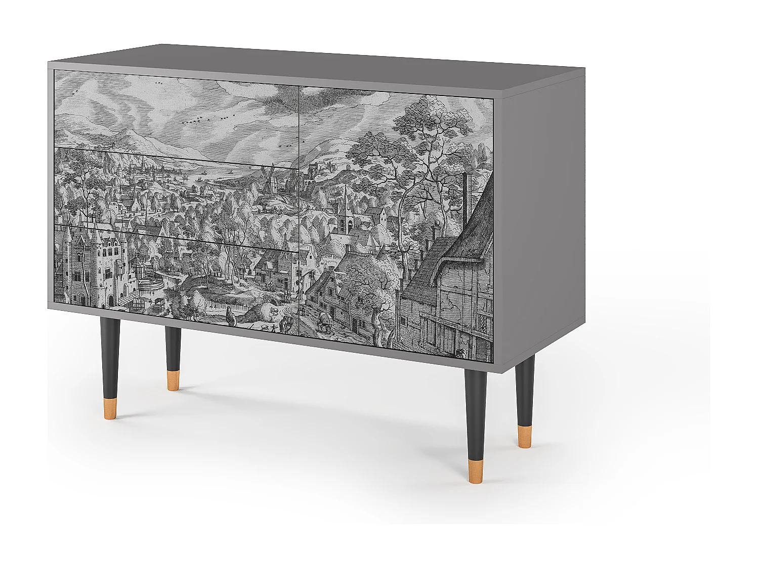 Buffet - 115х84х41 cm - S3 - Bird Dropping, Gris