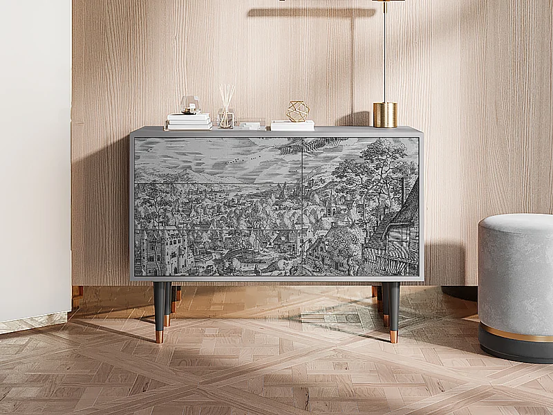 Credenza - 115х84х41 cm - S3 - Bird Dropping, Grigio