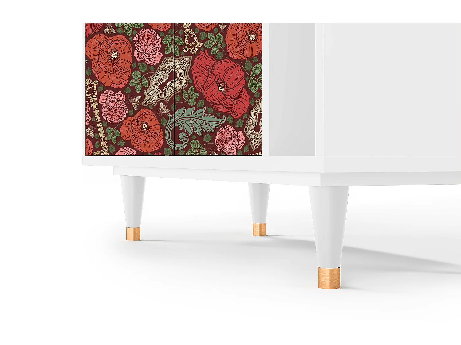 Credenza - 96х110х41 cm - BS6 - Poppy Garden, Bianco