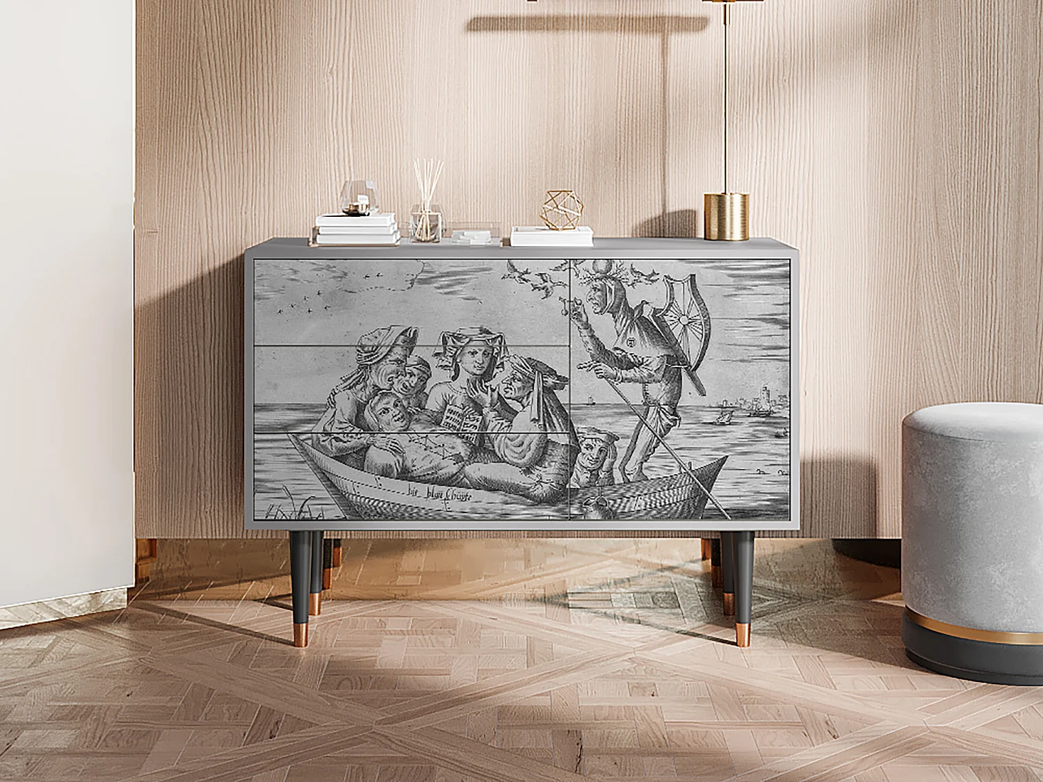 Buffet - 115х84х41 cm - S3 - Blau Schuyte, Gris