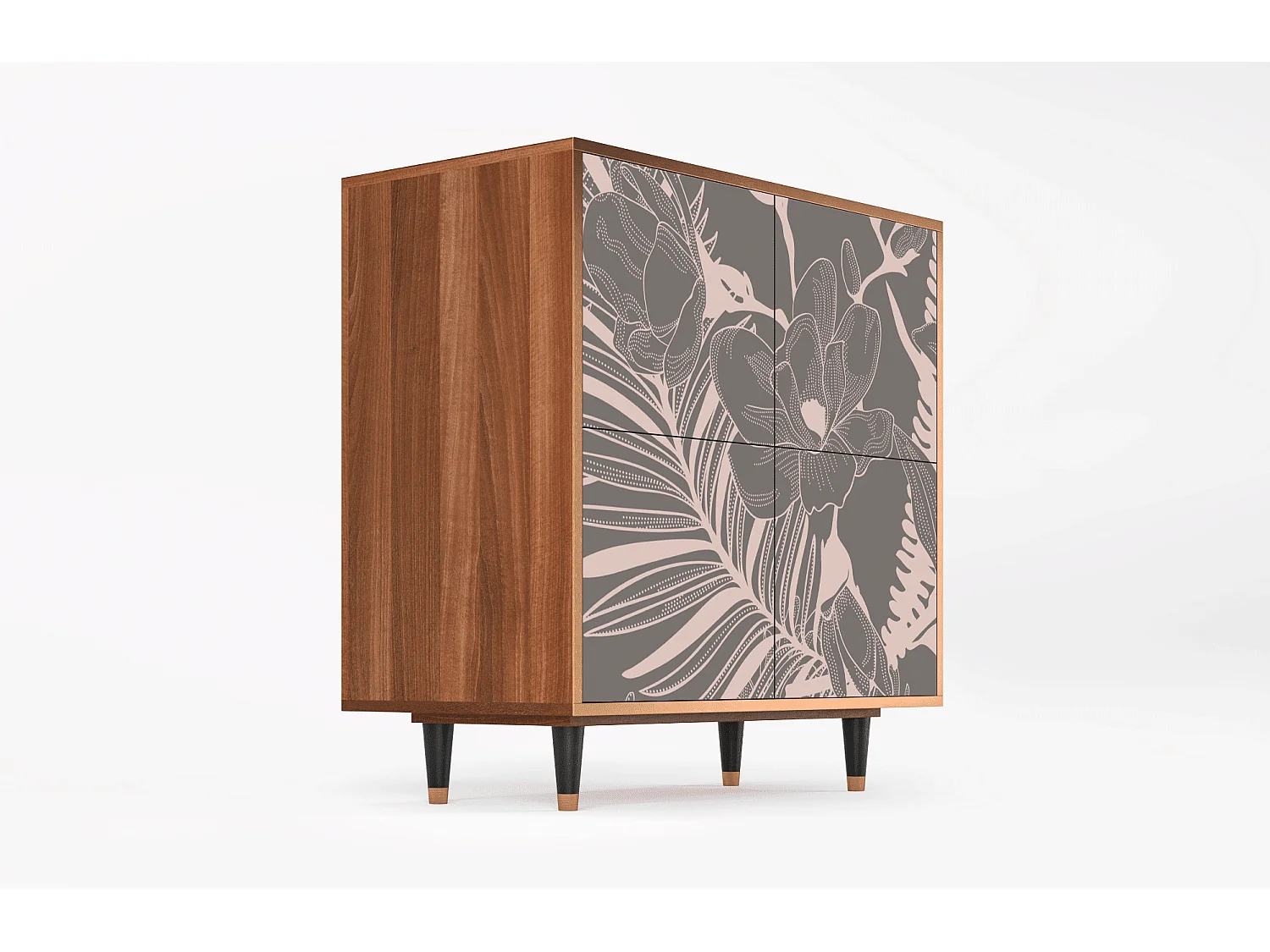 Buffet - 94x96x48 cm - BS3 - Issabelline Flower, Noyer