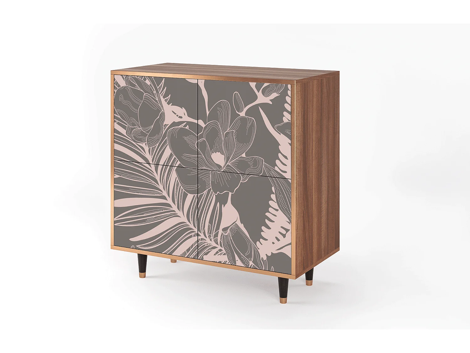 Buffet - 94x96x48 cm - BS3 - Issabelline Flower, Noyer