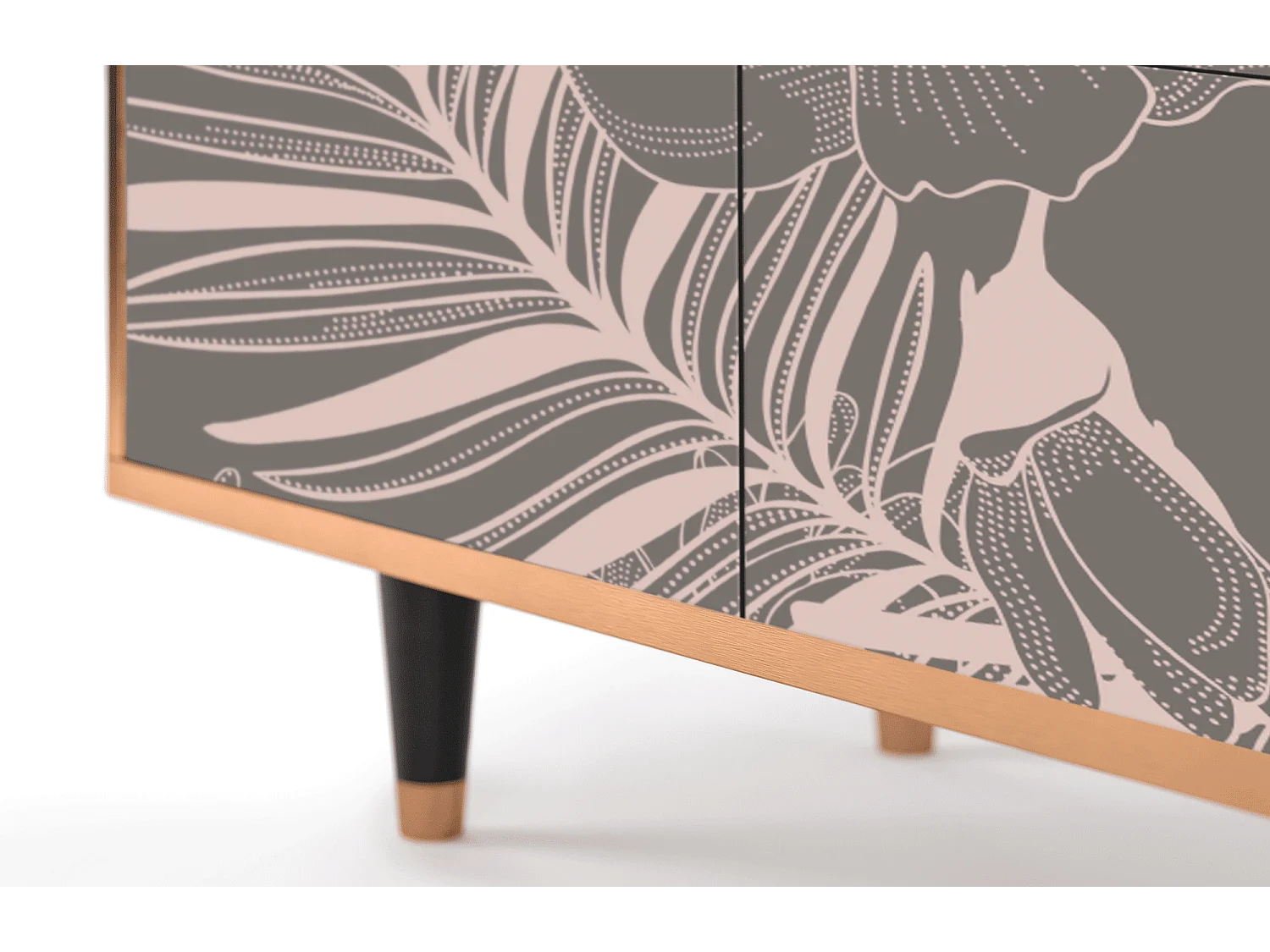 Buffet - 94x96x48 cm - BS3 - Issabelline Flower, Noyer