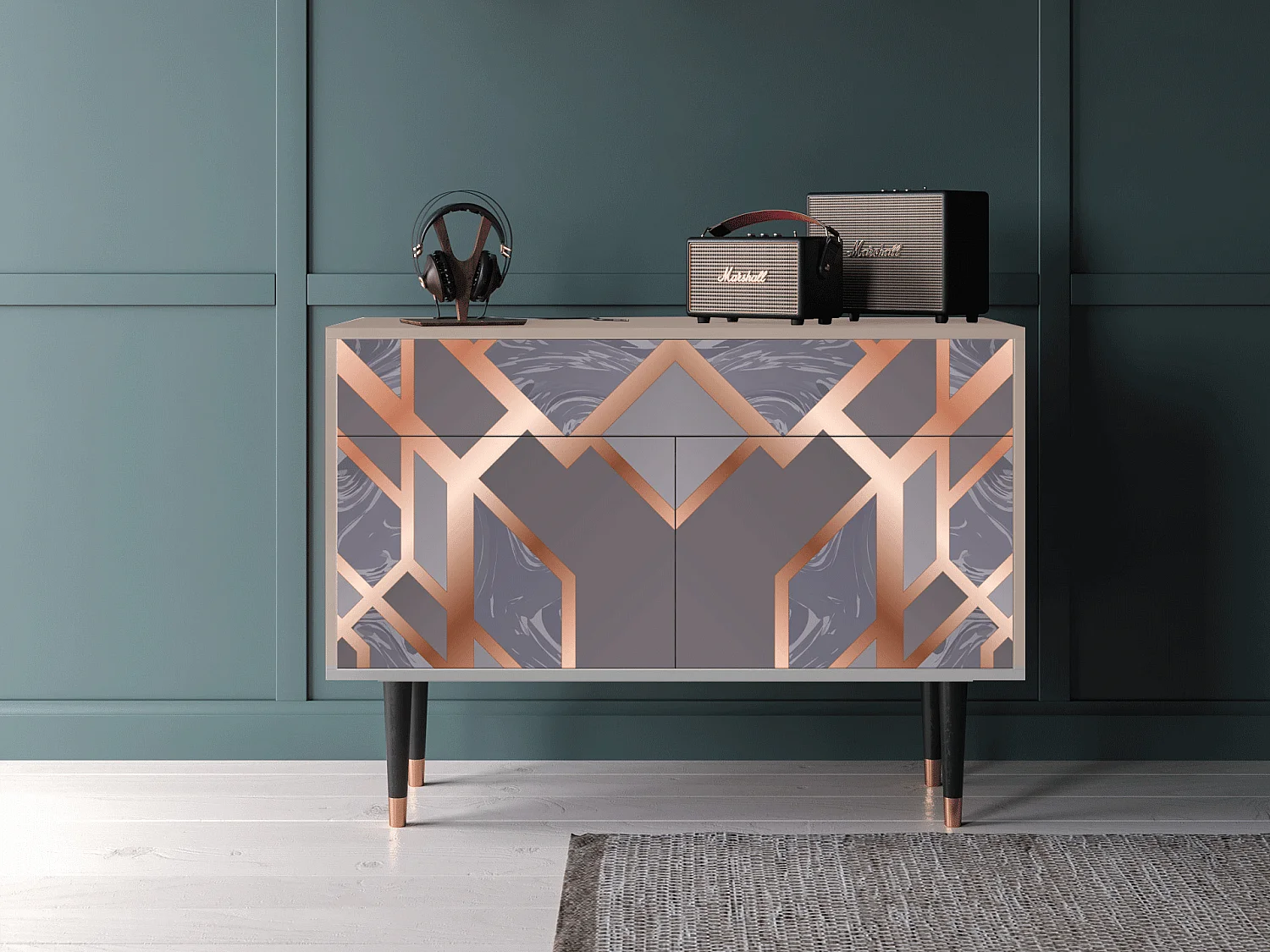 Sideboard - 115x85x48 cm - BS4 - Taupe Anatomy, Latte