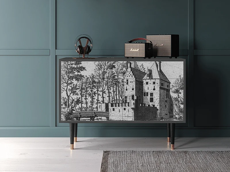 Buffet - 115x85x48 cm - BS4 - Castle with Bridge, Anthracite