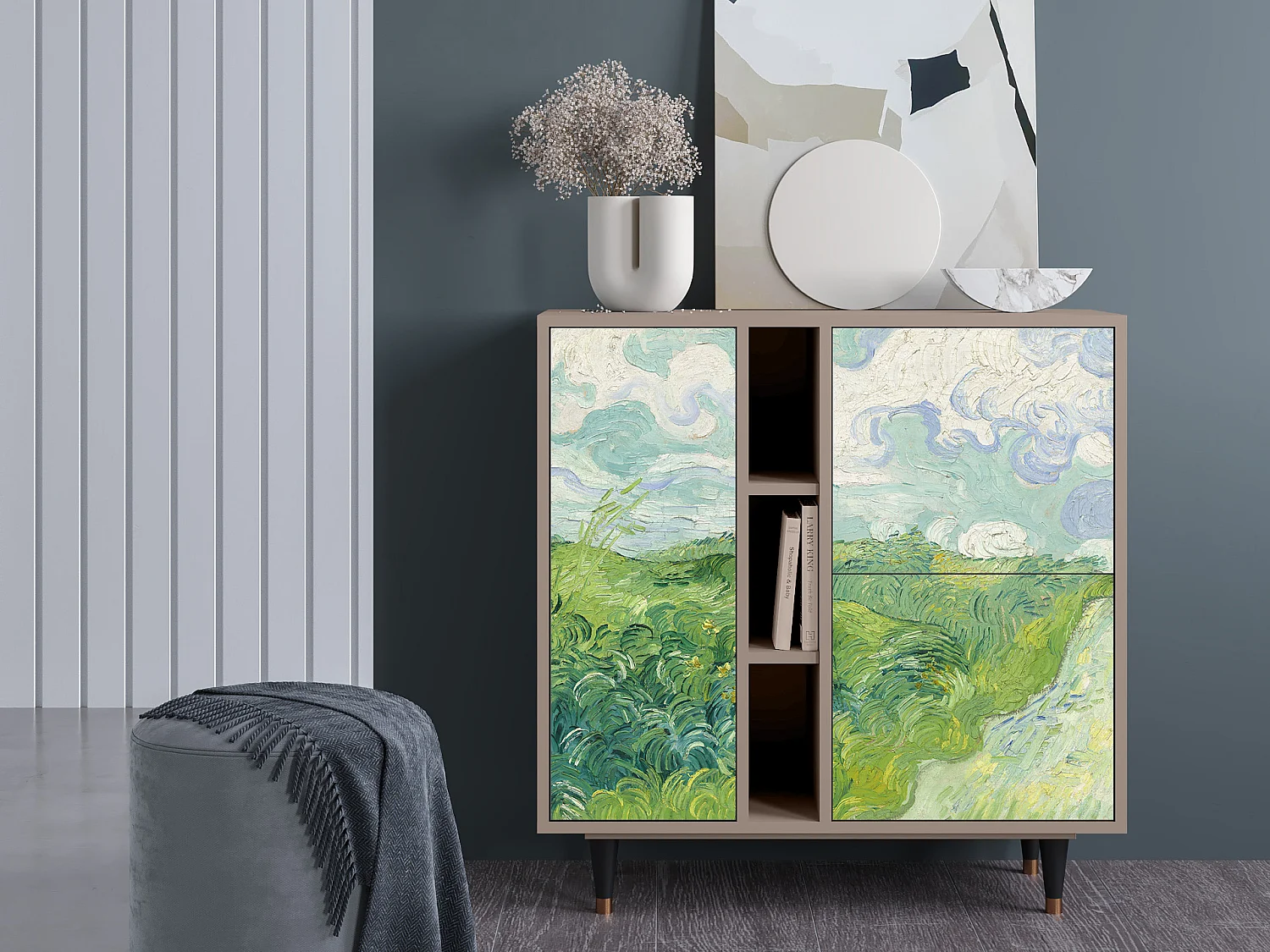 Buffet - 94х96х41 cm - BS5 - Green Wheat Fields, Latte